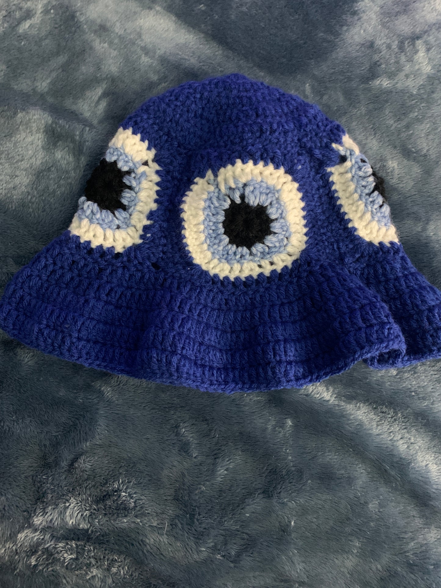 Evil Eye Crochet Bucket Hat