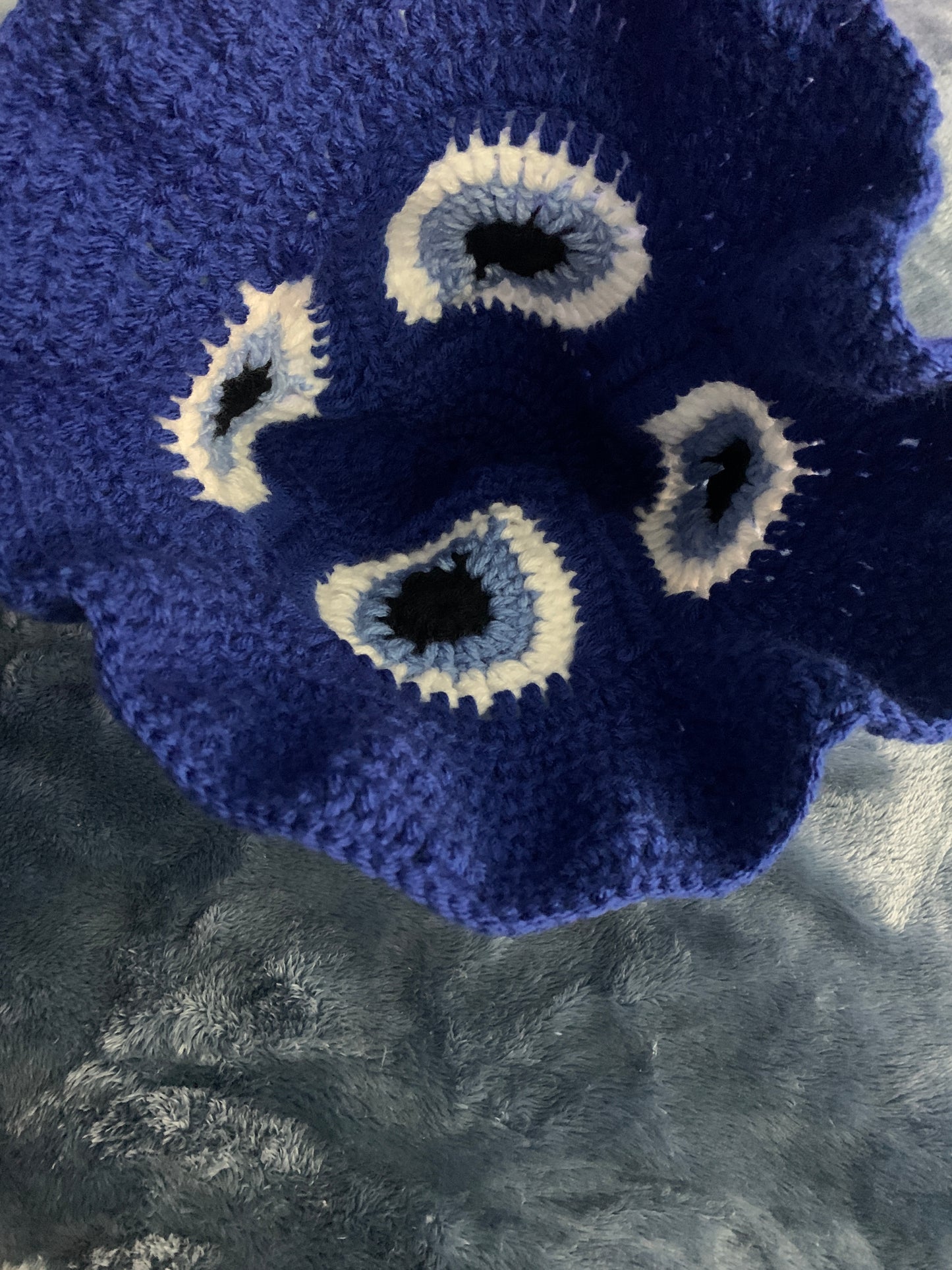 Evil Eye Crochet Bucket Hat